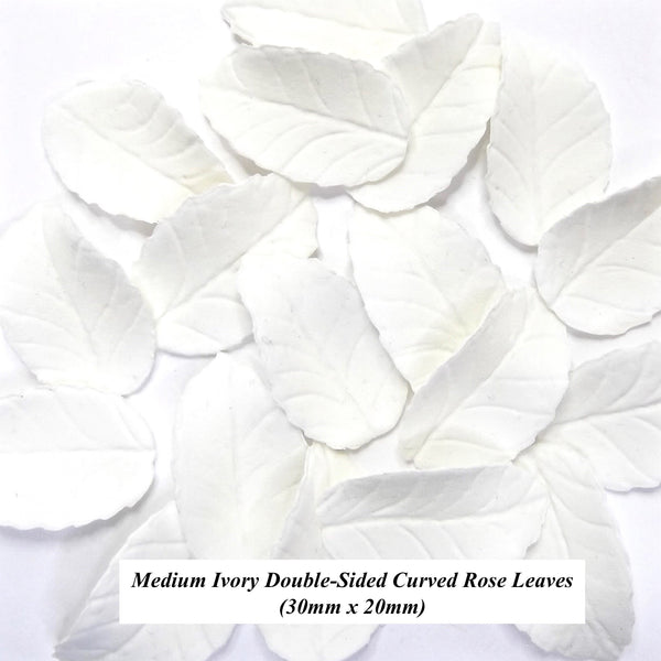 Ivory Rose Leaves for your Wedding Cake!