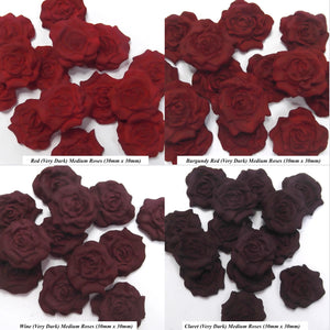 Maroon/Burgundy moulded roses!