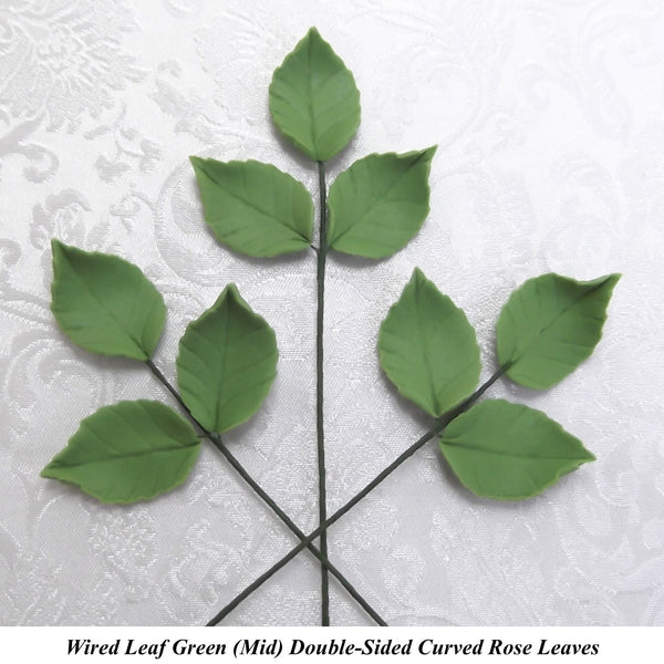 Mid Leaf Green Rose Leaves for your sugar bouquets!