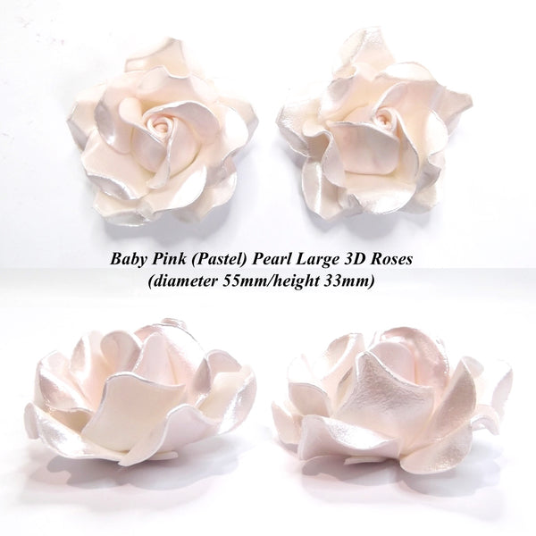 Pastel Baby Pink Pearl 3D Roses!