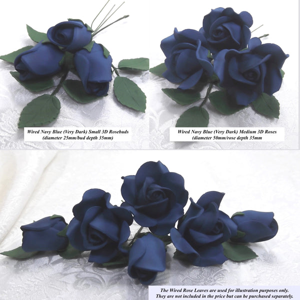 Navy Blue Wired Roses Make An Appearance!