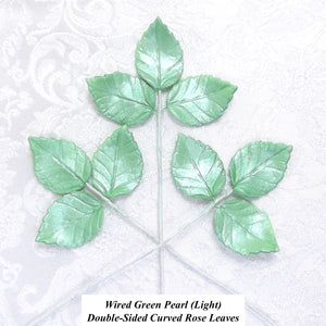 Wired Green Pearl Rose Leaves make an appearance!