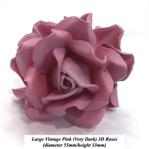 Very Dark Mauve-Pink Roses for your Cake Decorating!
