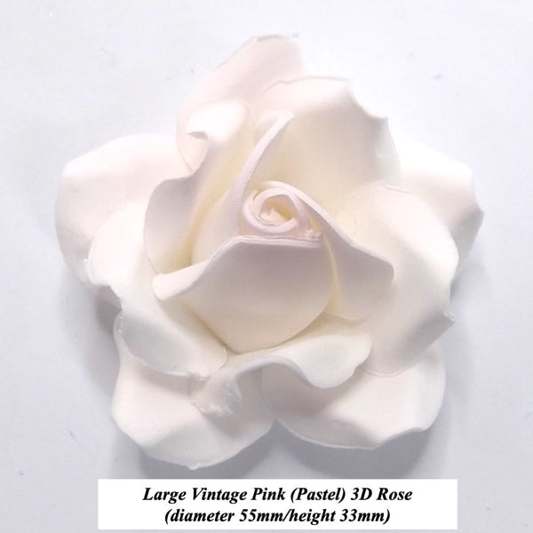 Hint-of-Pink Sugar Roses for your Cake Topper!