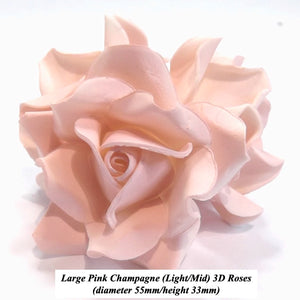 Pink Champagne Roses for a vintage cake topper!