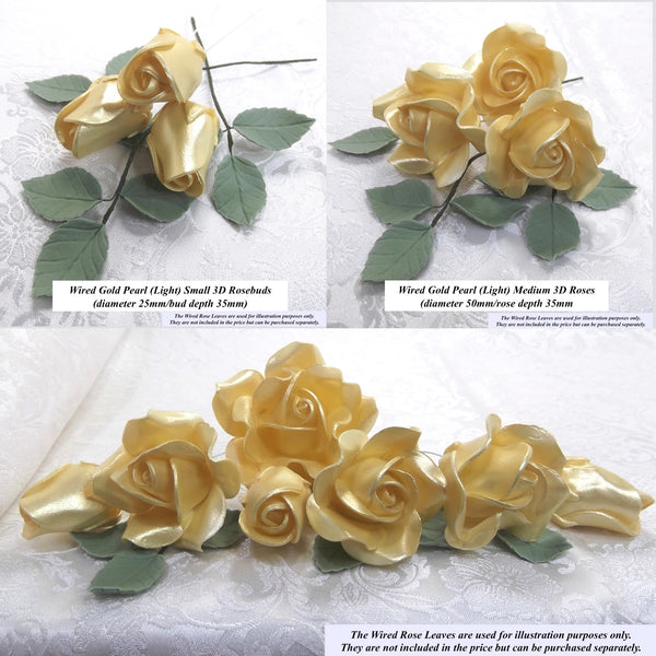 Light Gold Pearl Roses Go Wired!