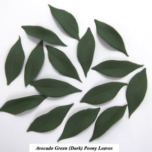 Dark Avocado Green Peony Leaves for your Peony Cake Topper!