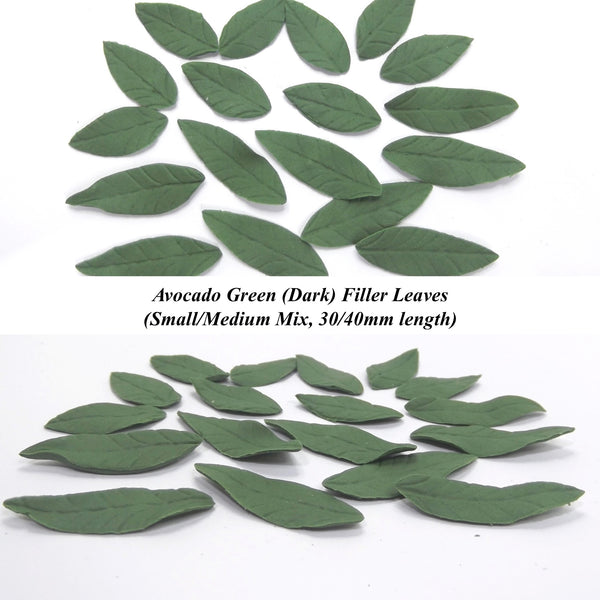 Dark Green Filler Leaves for your cake toppers!