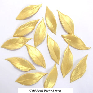 Gold Pearl Peony Leaves for your Cake Topper!