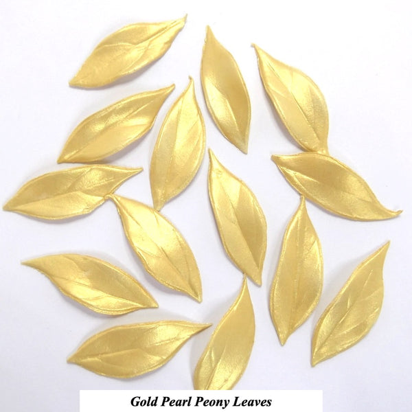 Gold Pearl Peony Leaves for your Cake Topper!