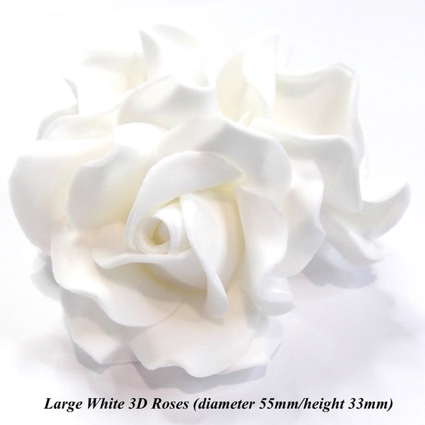 White Wedding Cake Roses!