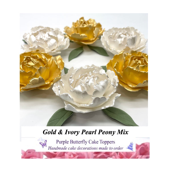 Gold & Ivory Pearl Peonies!