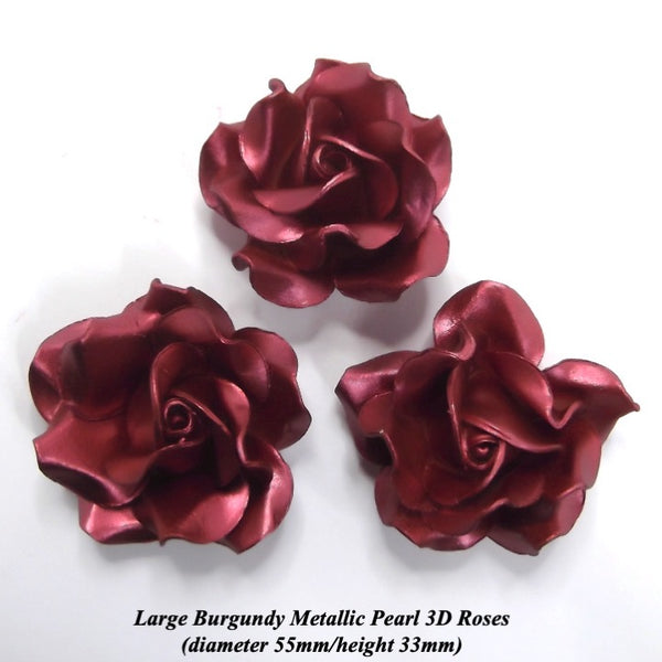 New Burgundy Metallic Pearl shade for your sugar flowers!