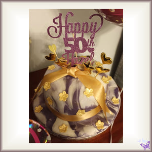Gold Pearl Blossom Cake!