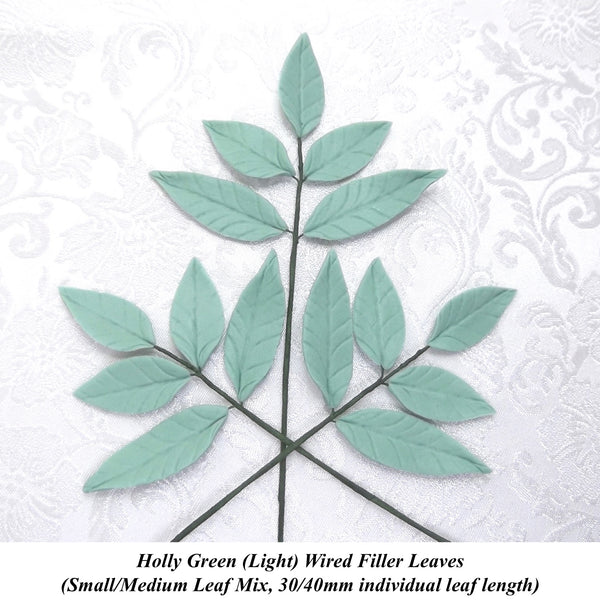 Holly Green (Light) Wired Filler Leaves introduced!
