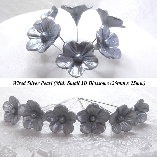 Wired Silver Pearl Blossoms shine out!