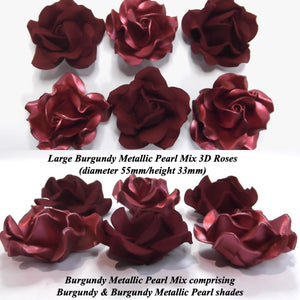 Bugundy Metallic Pearl Mix Roses