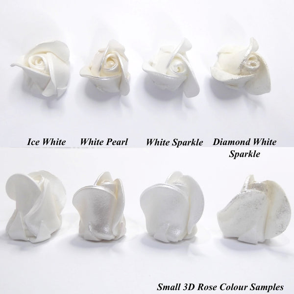 'Frosted' White Sparkle Small 3D Samples