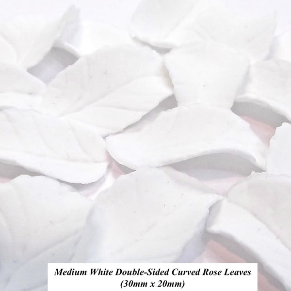 White Curved Leaves for your Wedding Cake!