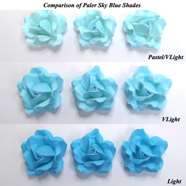 Comparison of Paler Sky Blue Shades