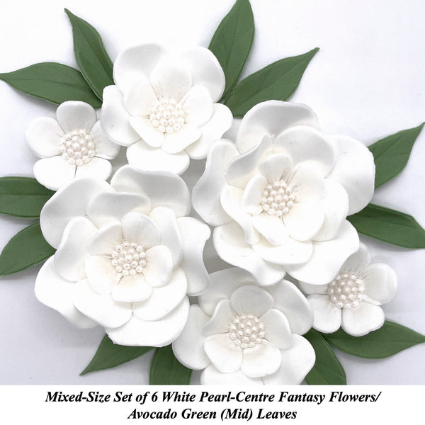 White Pearl Centre Sugar Flowers for your Cake Decorating!