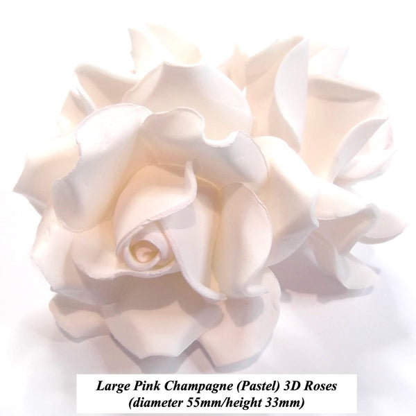 Gorgeous Pink Champagne Sugar Roses for your Celebration Cake!