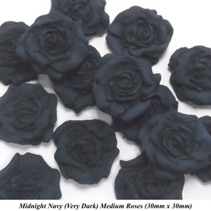 Midnight Navy Medium Moulded roses introduced!