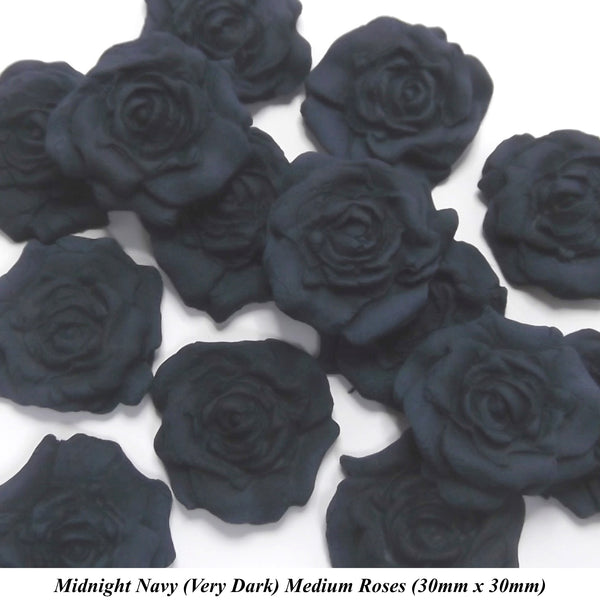 Midnight Navy Medium Moulded roses introduced!