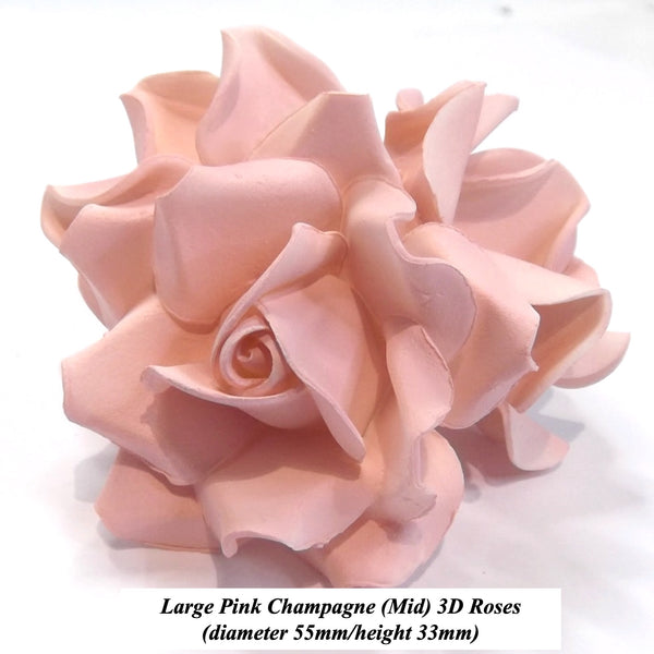 Mid Pink Champagne Roses for your Cakes!