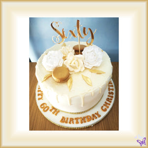 Cream & Gold Customer Cake Photo!