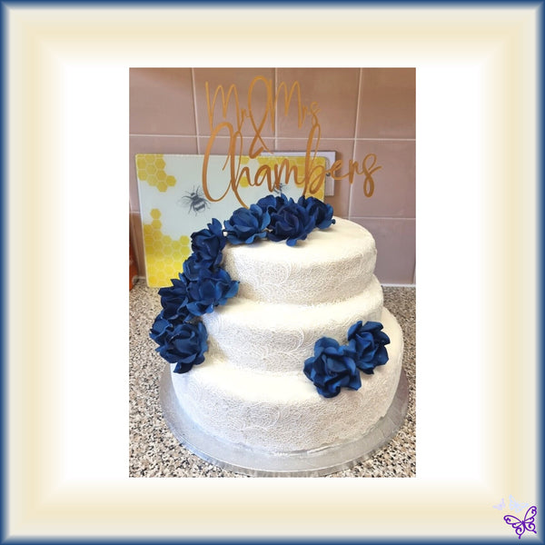 Navy Blue Wedding Cake!