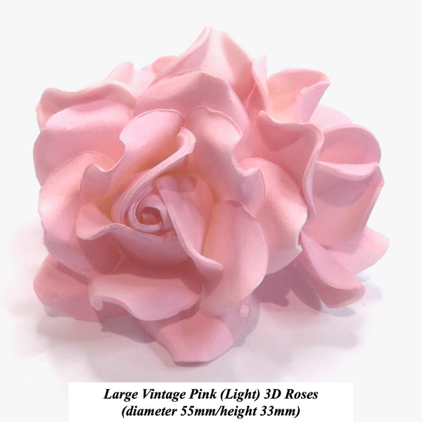 Light Vintage Pink Sugar Roses for your cake!