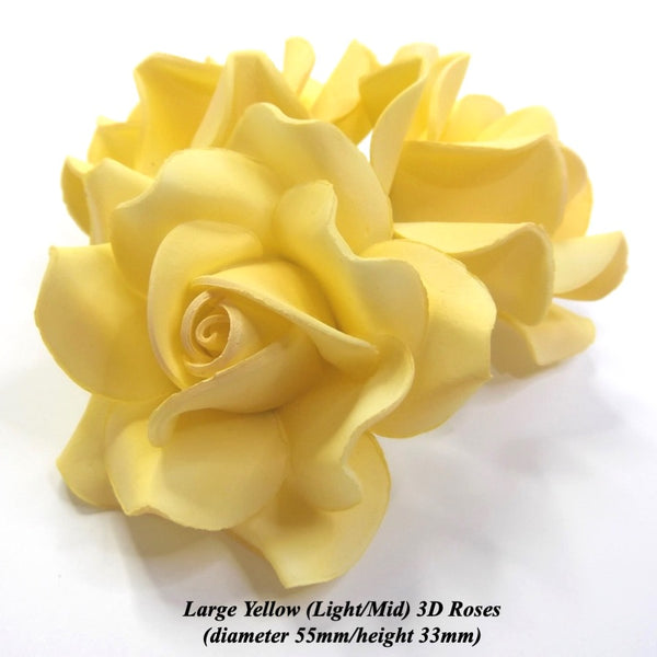 Mid Yellow Roses for your edible Cake Topper!