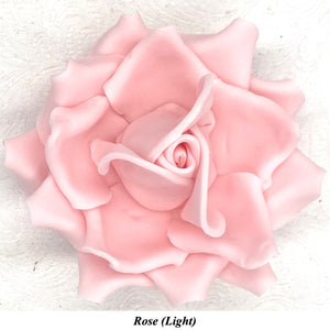 Pink Non-Wired XLarge+ (Super) 3D Sugar Roses Larger Petal 75mm