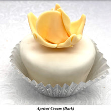Non-Wired Orange Egg Yellow Petite Medium 3D Sugar Roses Smaller Petal 40mm