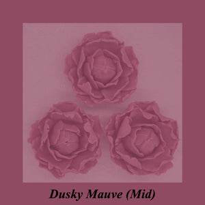 Dusky Mauve 3D Non-Wired Large Sugar Peonies