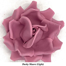 Dusky Pink/Mauve Maroon Wine Non-Wired XLarge+ (Super) 3D Sugar Roses Larger Petal 75mm