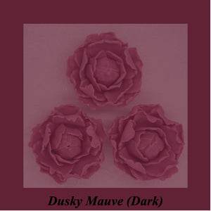 Dusky Mauve 3D Non-Wired Large Sugar Peonies