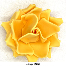 Orange Egg Yellow Non-Wired XLarge+ (Super) 3D Sugar Roses Larger Petal 75mm