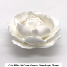White 3D Non-Wired Petite Sugar Peonies