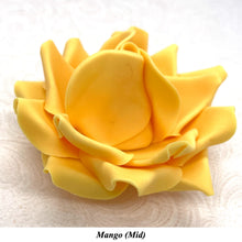 Orange Egg Yellow Non-Wired XLarge+ (Super) 3D Sugar Roses Larger Petal 75mm
