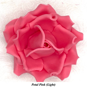 Pink Non-Wired XLarge+ (Super) 3D Sugar Roses Larger Petal 75mm