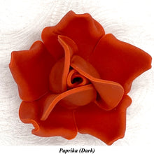 Non-Wired Orange Coral Peach Petite Medium 3D Sugar Roses Smaller Petal 40mm