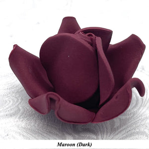 Non-Wired Dusky Pink Petite Medium 3D Sugar Roses Smaller Petal 40mm