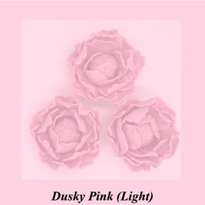 Dusky Pink 3D Non-Wired Large Sugar Peonies