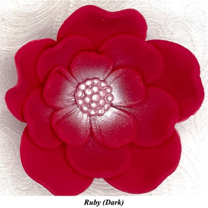 Red Cake Flowers Edible Wedding Cake Birthday Cake Decoration Pearl Centre Sugar Flowers 55mm