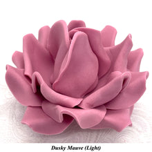 Dusky Pink/Mauve Maroon Wine Non-Wired XLarge+ (Super) 3D Sugar Roses Larger Petal 75mm