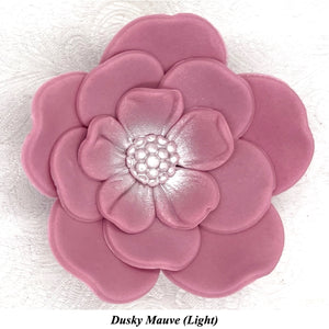 Dusky Pink Mauve Maroon Wine Cake Flowers Edible Wedding Cake Birthday Cake Decoration Pearl Centre Sugar Flowers 55mm