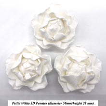 White 3D Non-Wired Petite Sugar Peonies