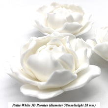 White 3D Non-Wired Petite Sugar Peonies
